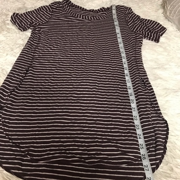 Lululemon Love Crew Shirt Tee- Stripe Color Brown and White-Size none - Picture 13 of 14